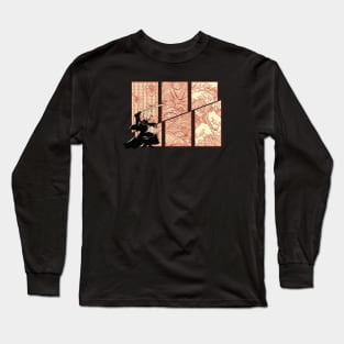 Japanese Samurai Kanagawa Wave by Tobe Fonseca Long Sleeve T-Shirt